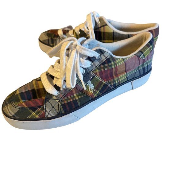 Polo Ralph Lauren Other - Polo Ralph Lauren multicolor plaid sneaker size 8.5 D